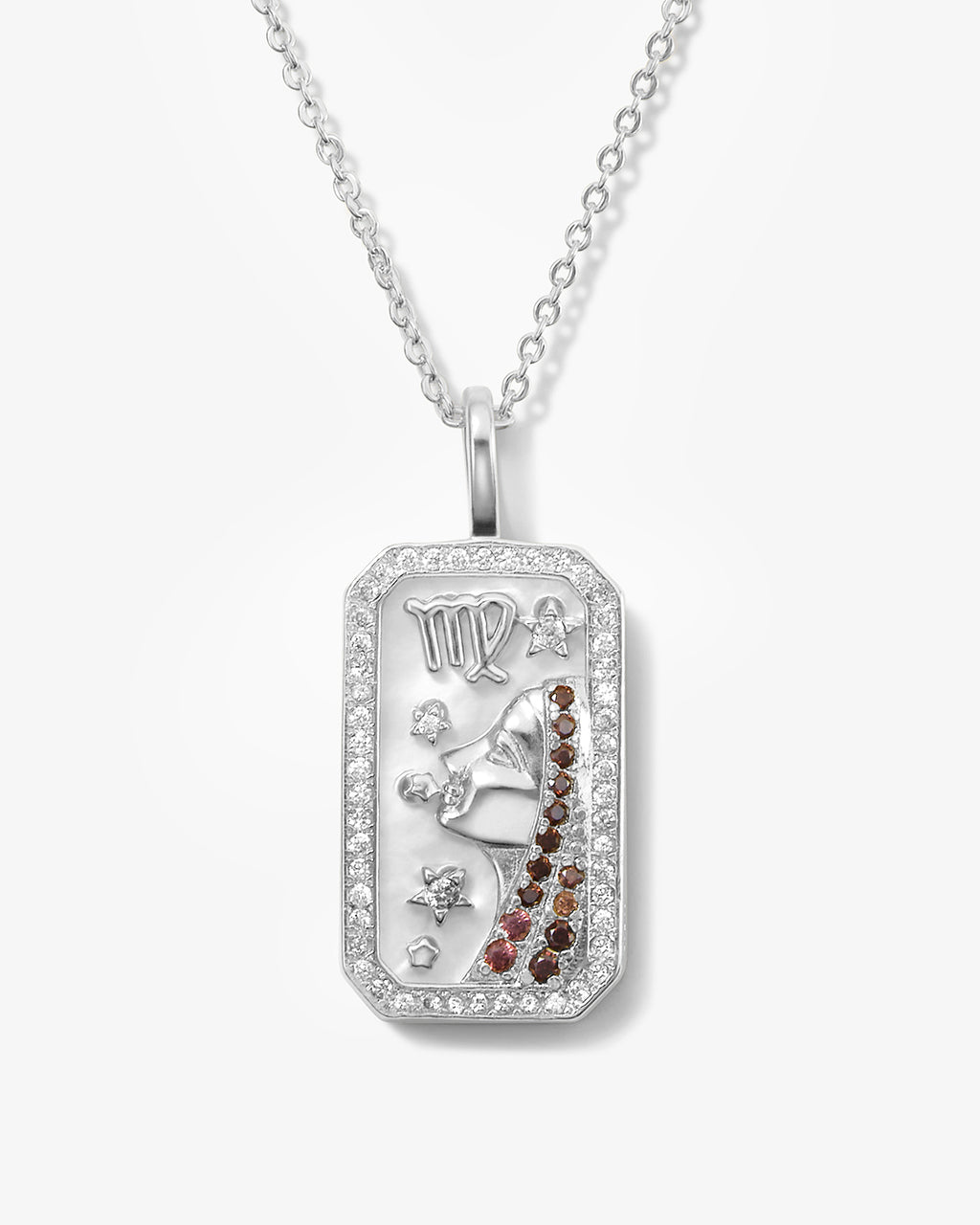 Zodiac Amulet Necklace - Silver Reversible Pendant – Melinda Maria