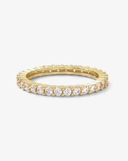 Heiress Ring 2mm - Gold|White Diamondettes