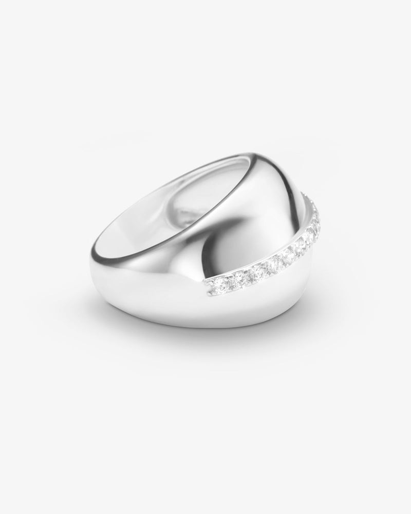 Thick Ass Pave Ring - Silver|White Diamondettes