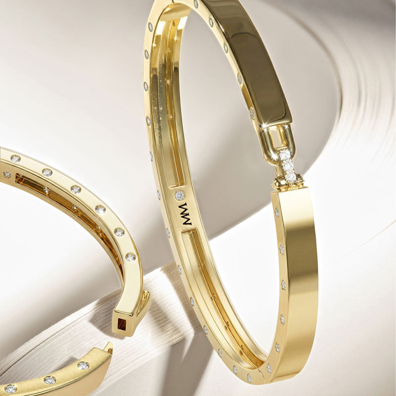 Gold Ashley lock bracelets