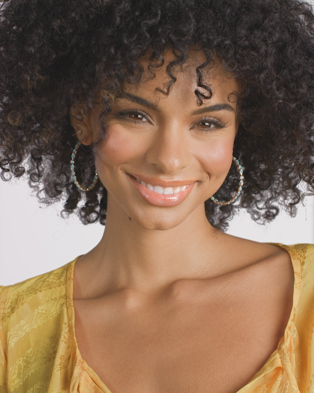 Isla Hoops 2" - Gold|Blue Opal