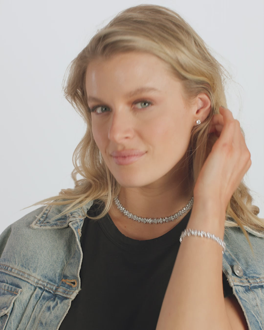 "She's So Fine" Choker - Silver|White Diamondettes