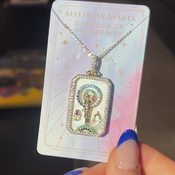 Goddess of Prosperity Amulet Necklace - Silver