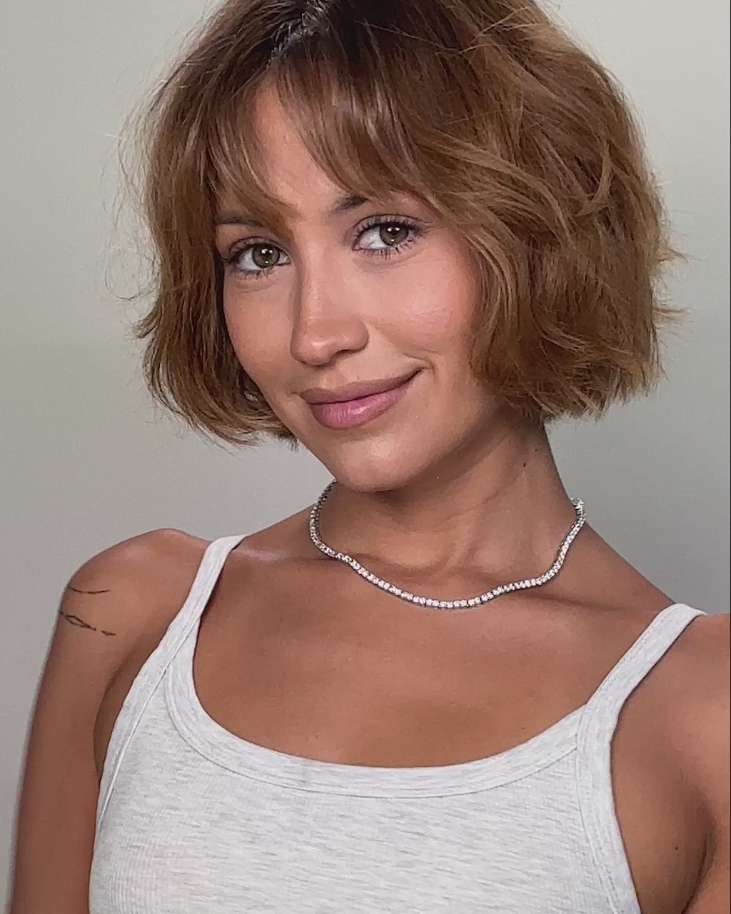 Heiress Tennis Necklace 3mm - Silver|White Diamondettes