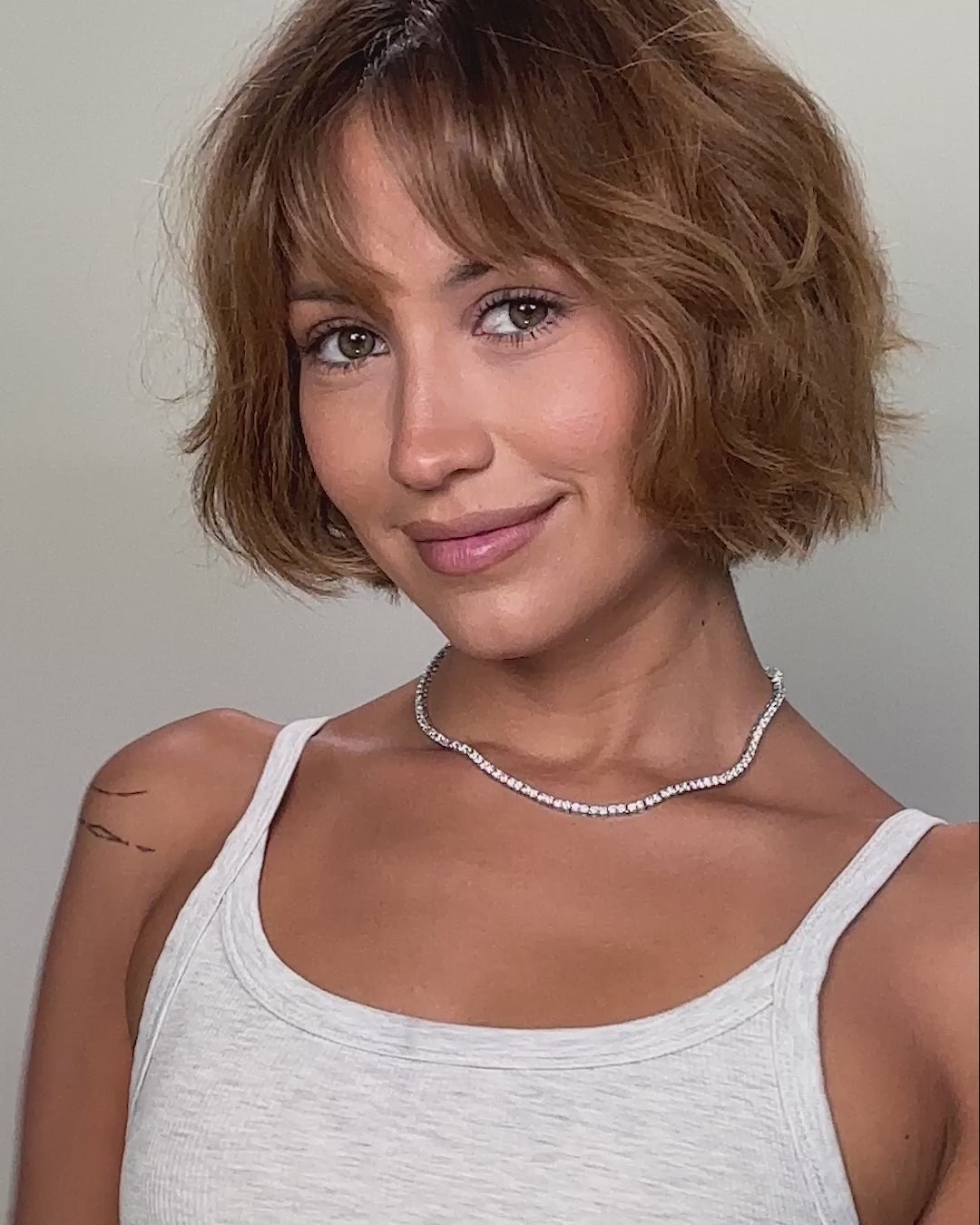 Heiress Tennis Necklace 3mm - Silver|White Diamondettes