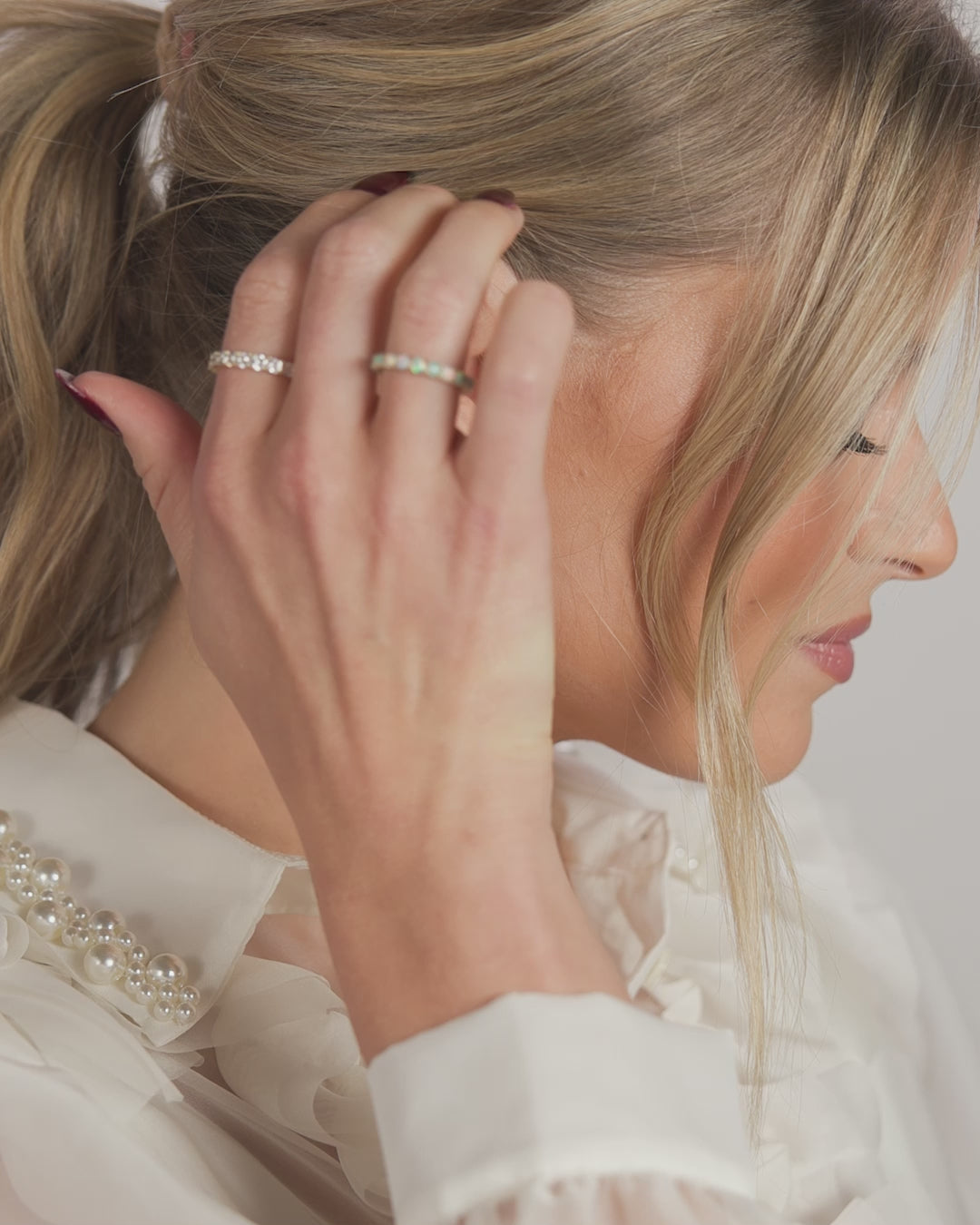 Hello Gorgeous 6mm Studs - Silver|White Diamondettes