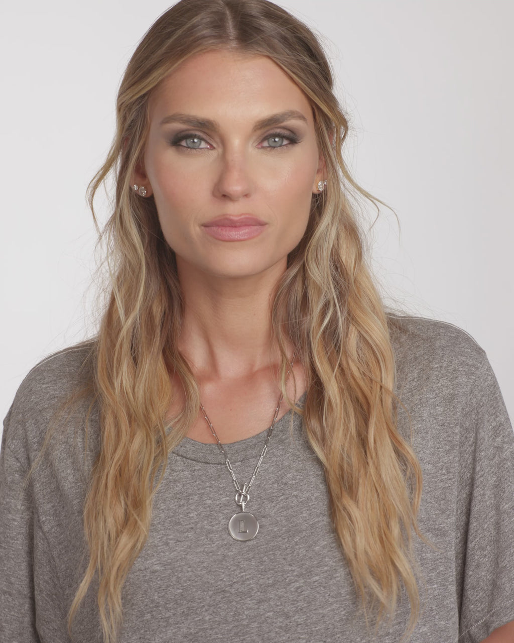 Love Letters Medallion Necklace 24mm - Silver