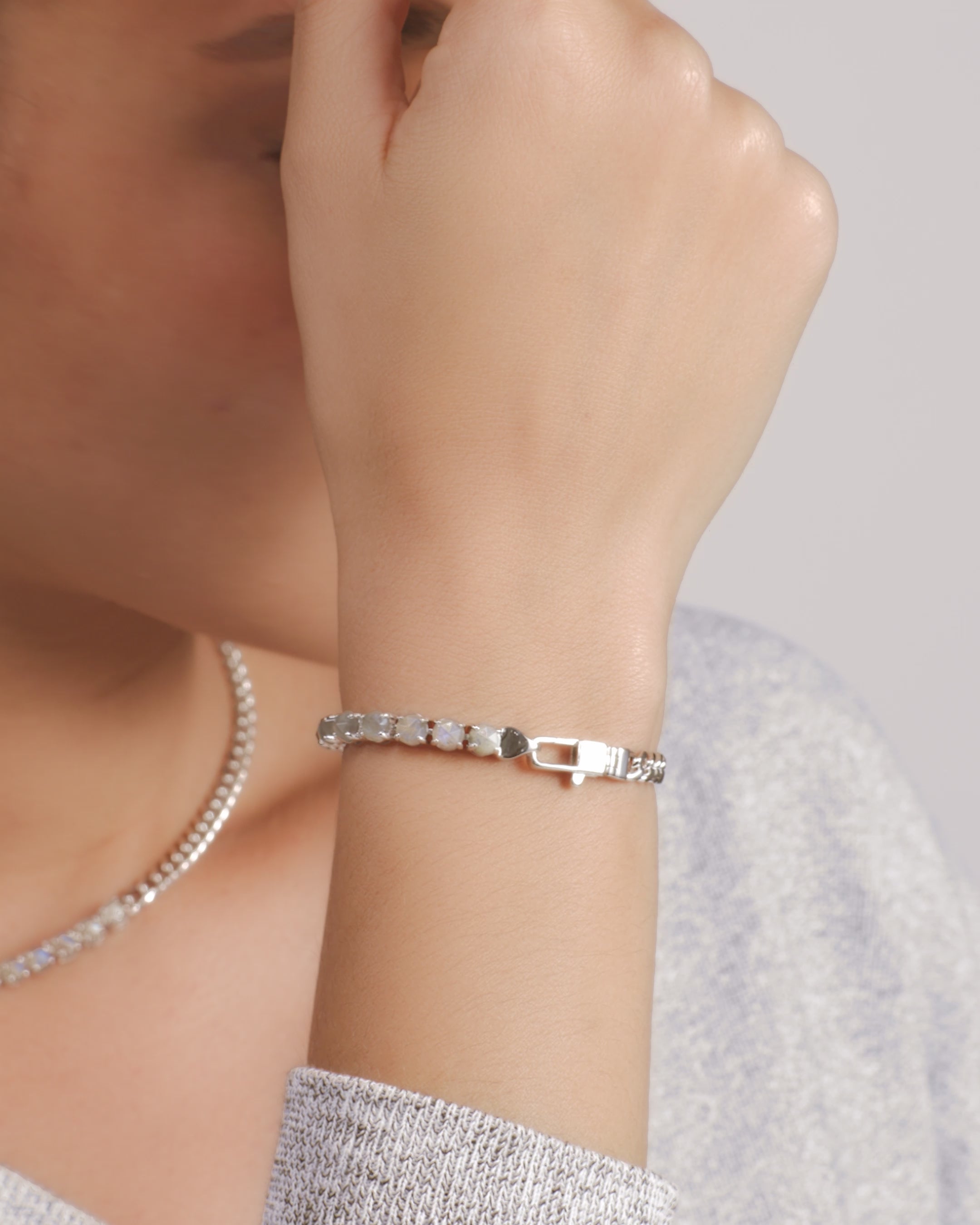 Julian Loves Labradorite Bracelet 5mm - Silver|Labradorite