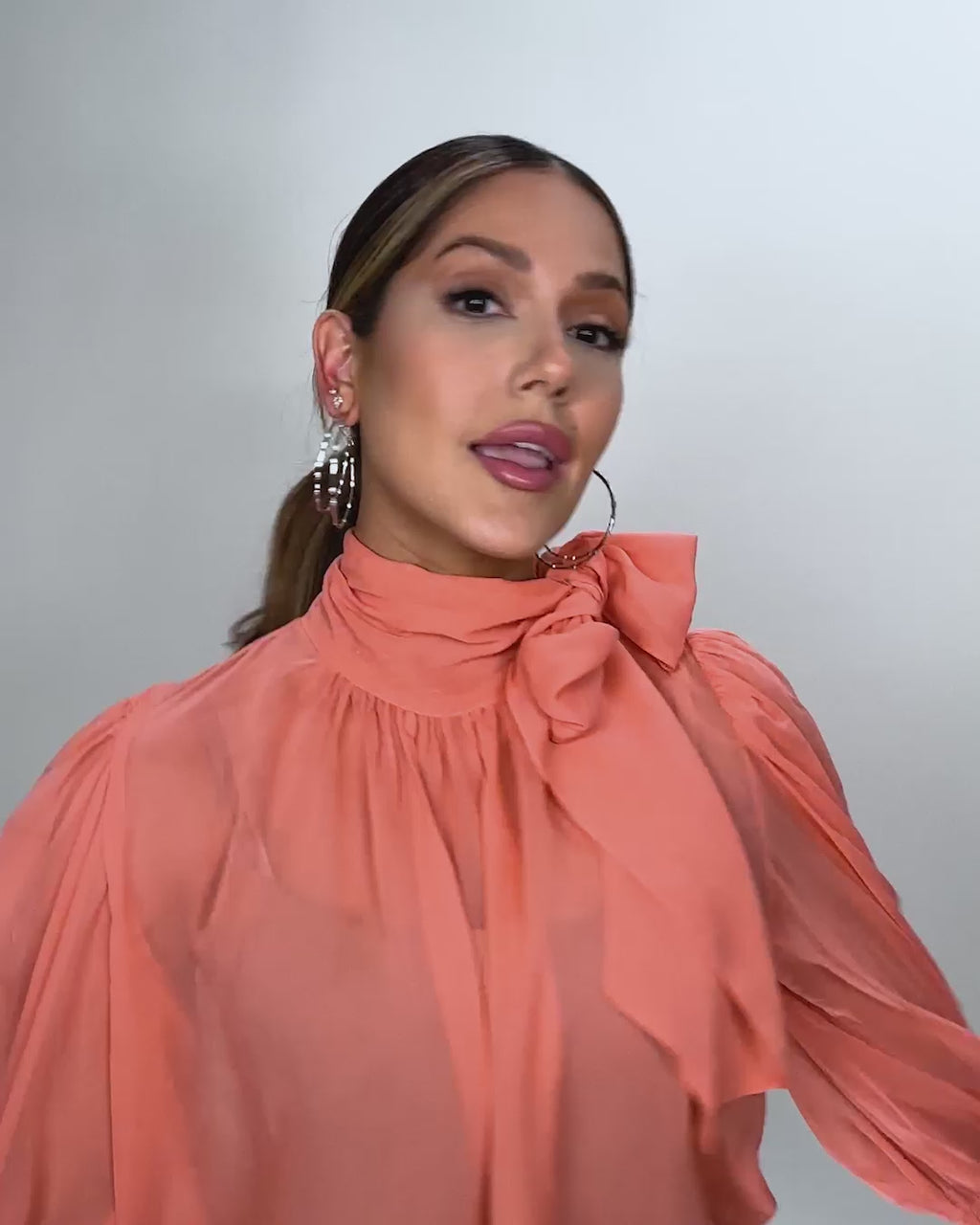 Big Ass Doubled Hoops 2.5" - Silver|White Diamondettes