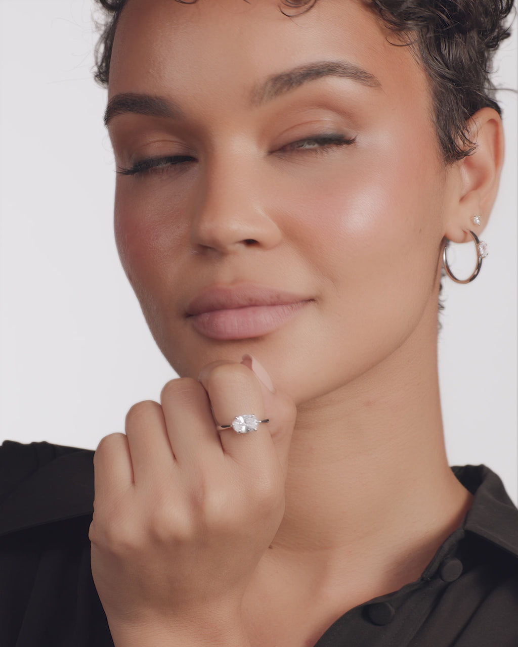 She's On Point Ring - Silver|White Diamondettes