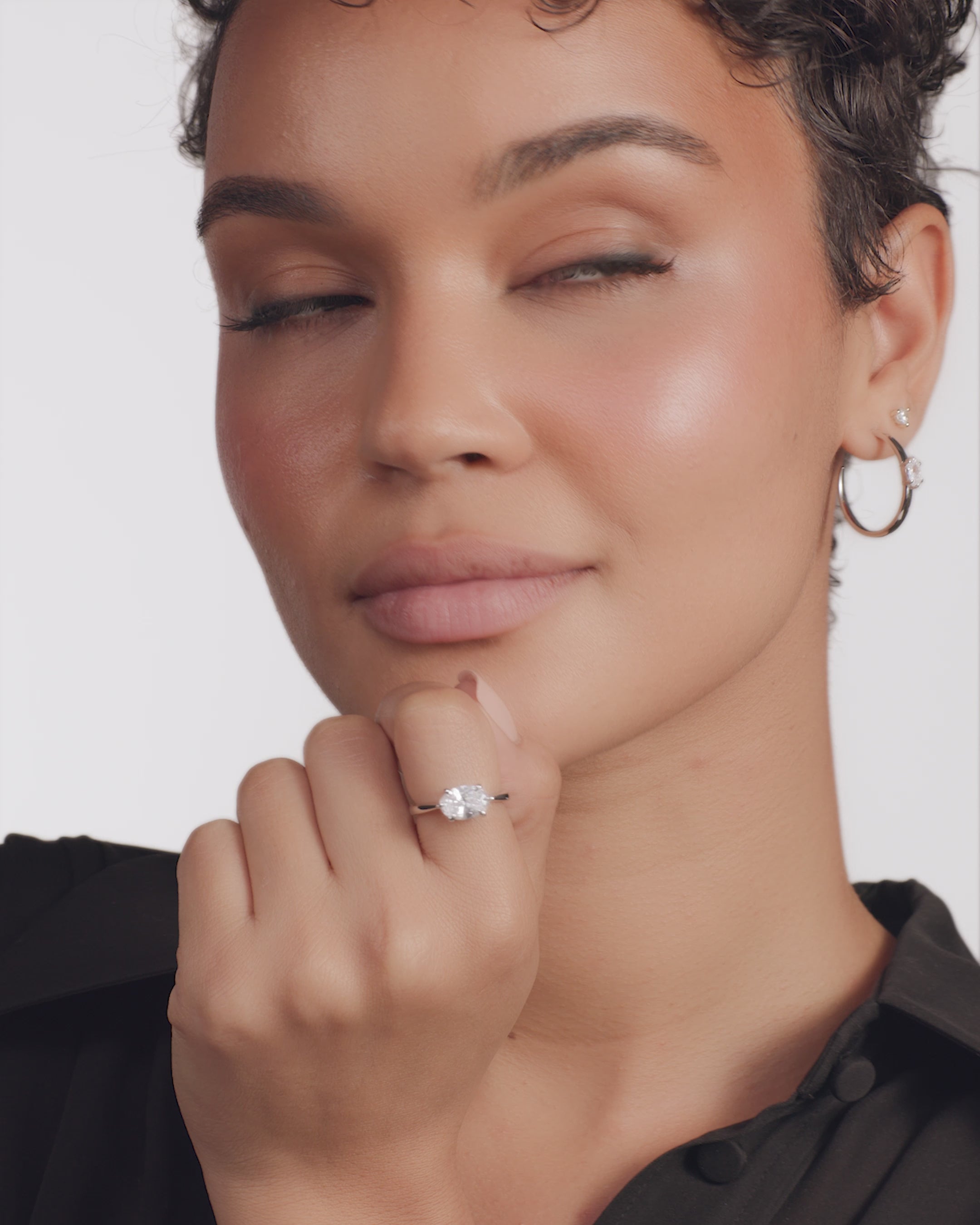 She's On Point Ring - Silver|White Diamondettes