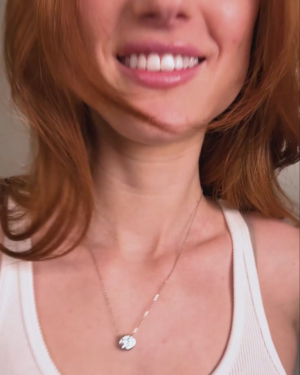 Baroness Pendant 10mm - Silver|White Diamondettes