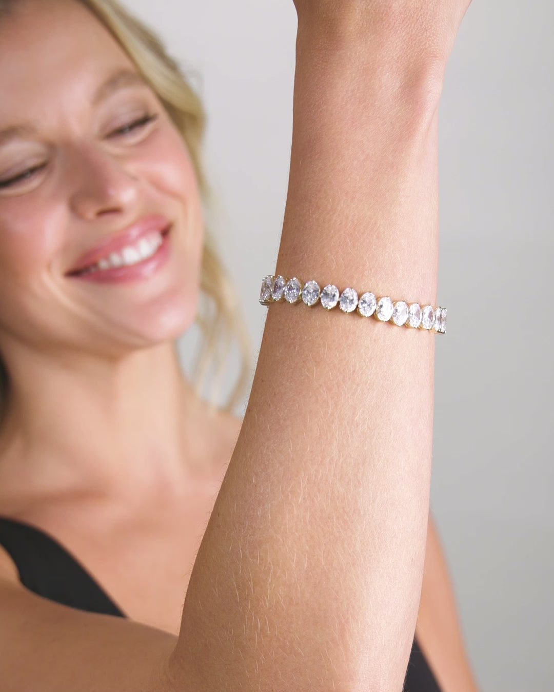Hello Gorgeous Tennis Bracelet 6mm - Gold|White Diamondettes