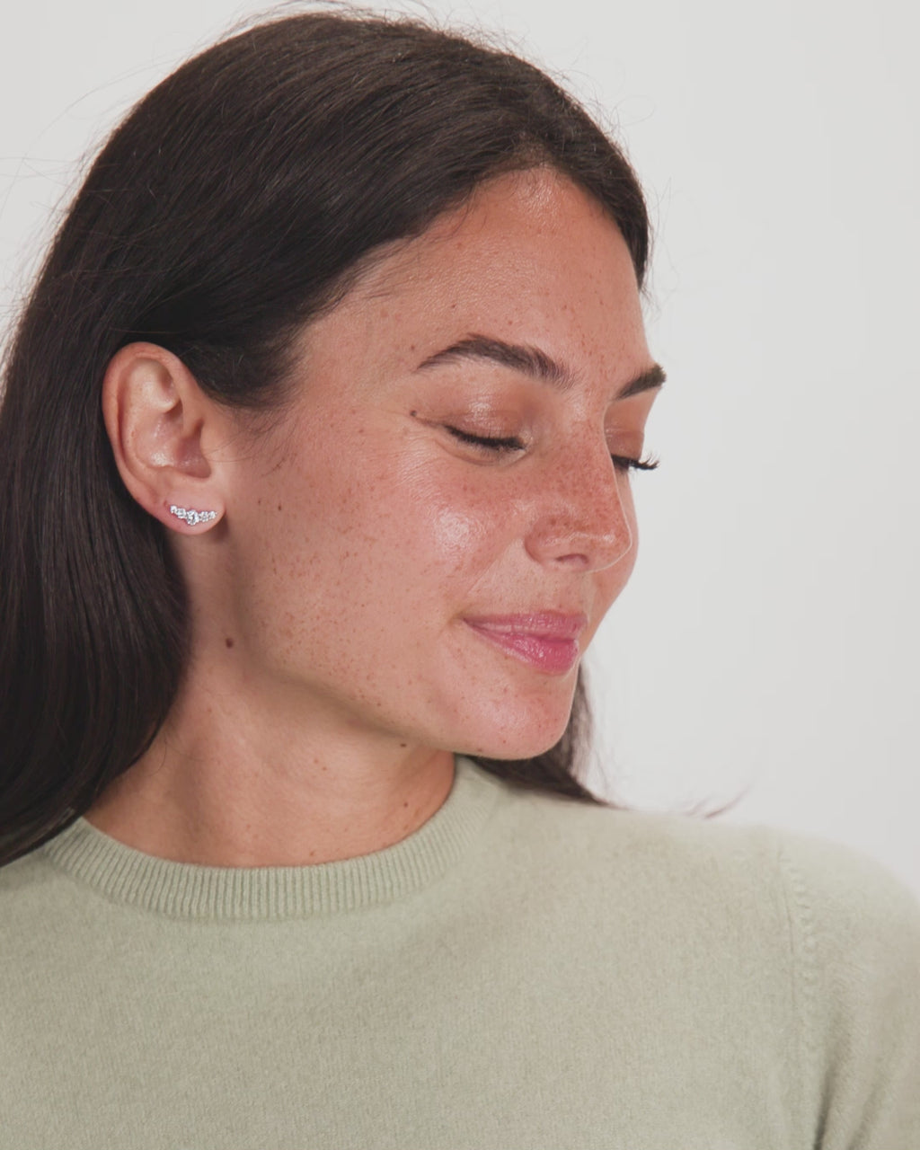 Radiant Studs - Silver|White Diamondettes