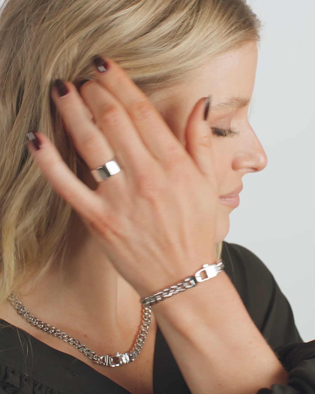 Atlas Thick Band Ring - Silver