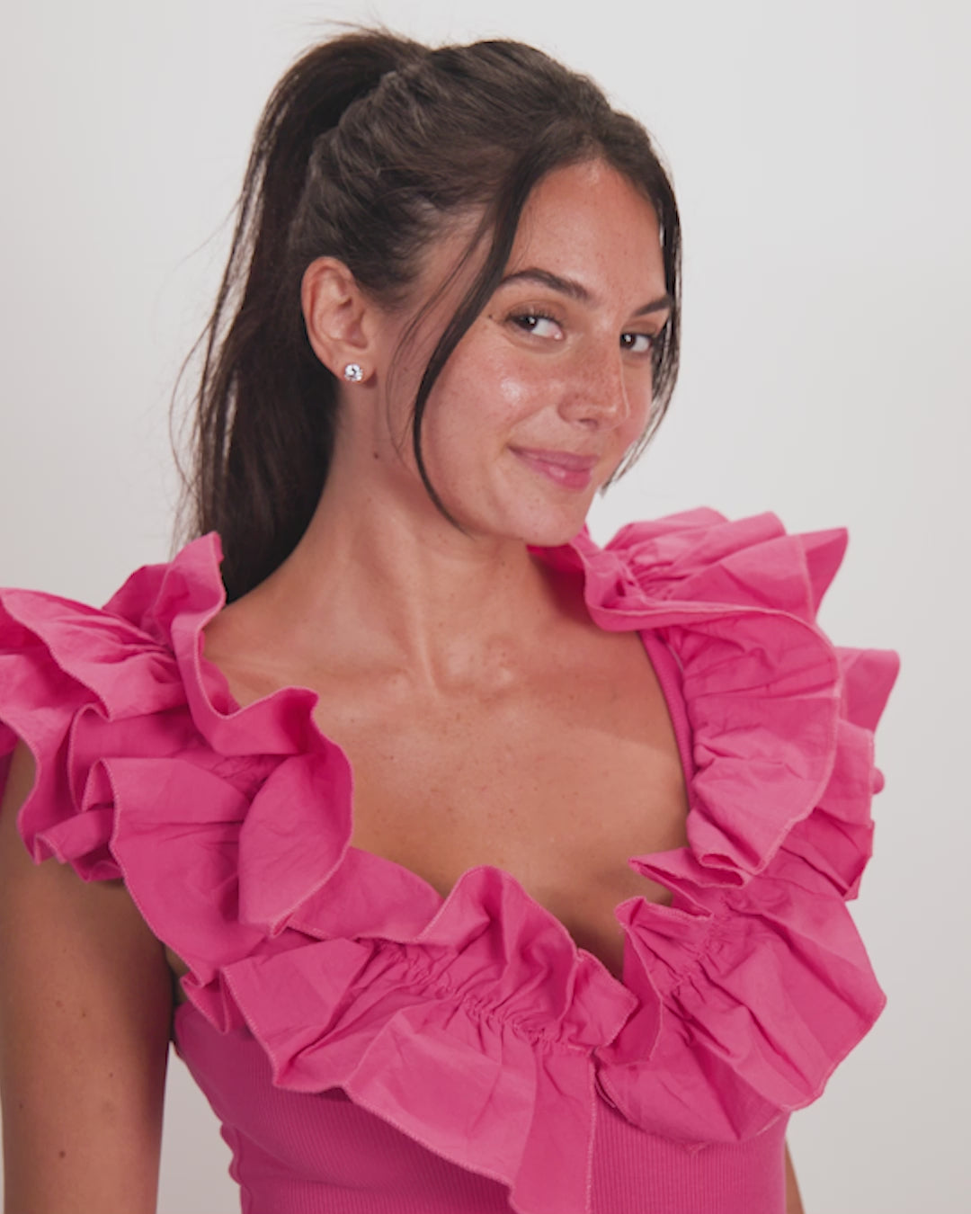 Not Your Basic 8mm Studs - Gold|White Diamondettes