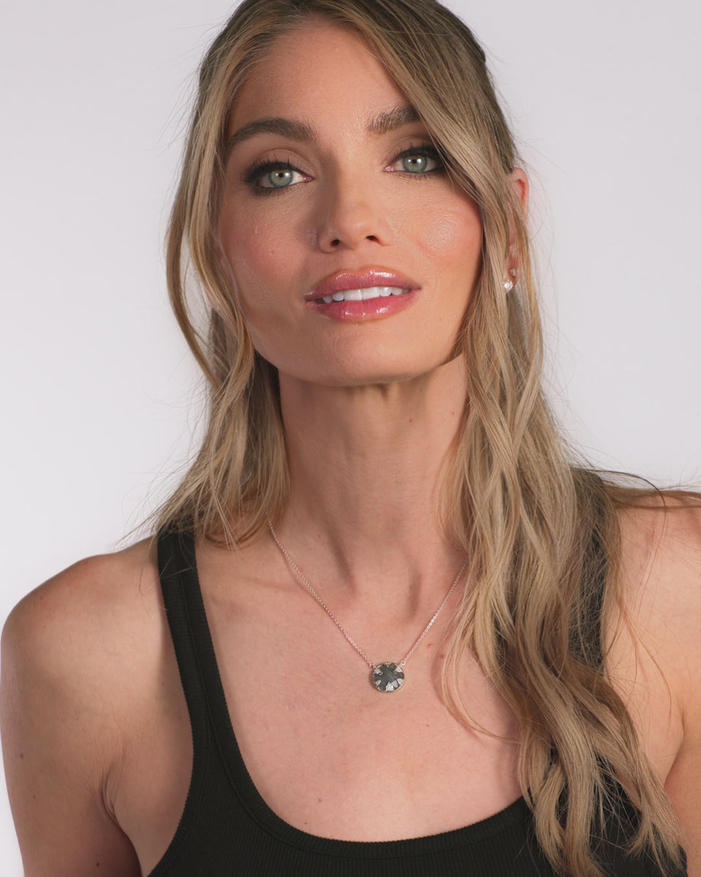 Tessa Necklace 16mm - Silver|Labradorite