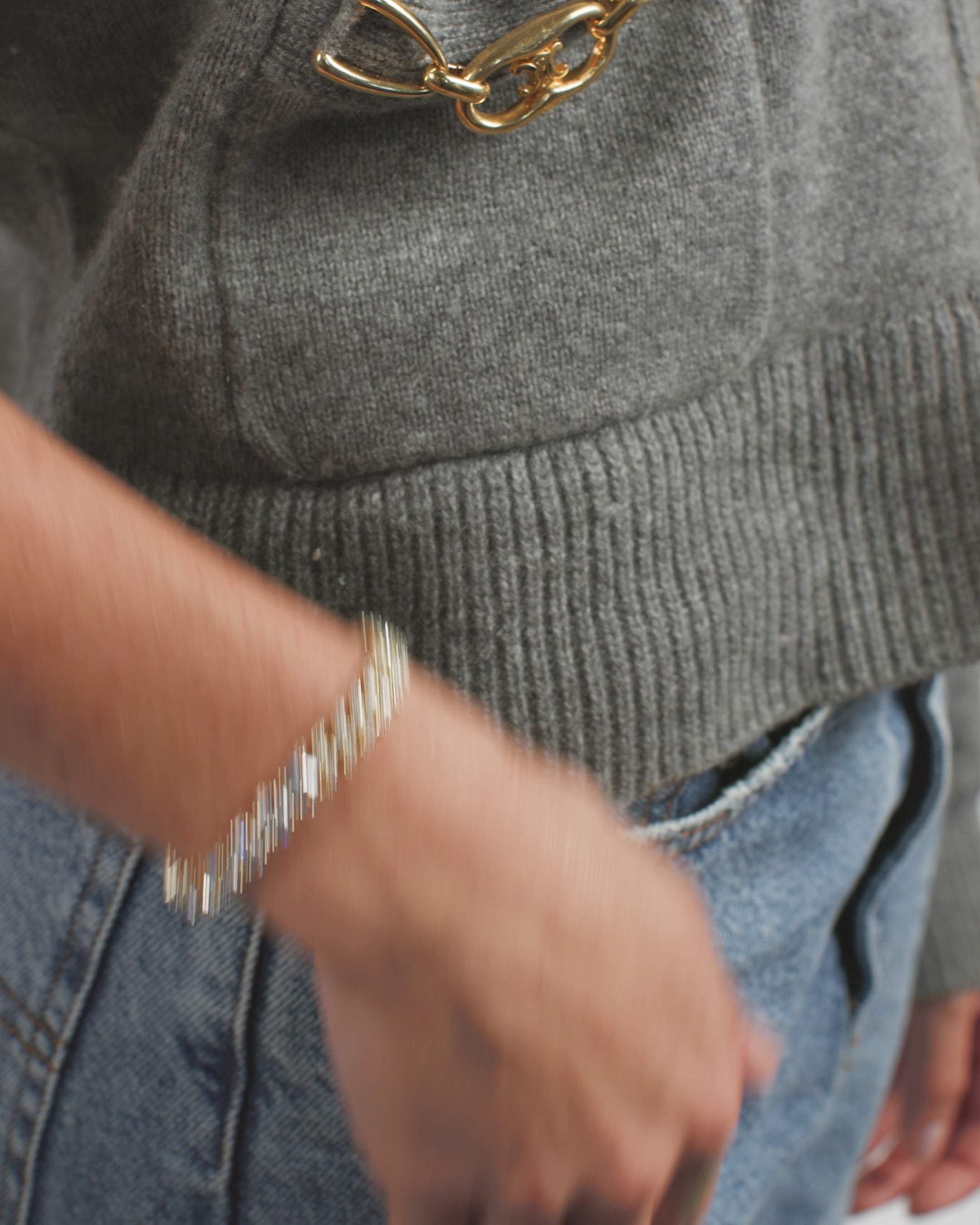 Pavé Julian Loves Diamonds Bracelet 6mm - Gold|White Diamondettes