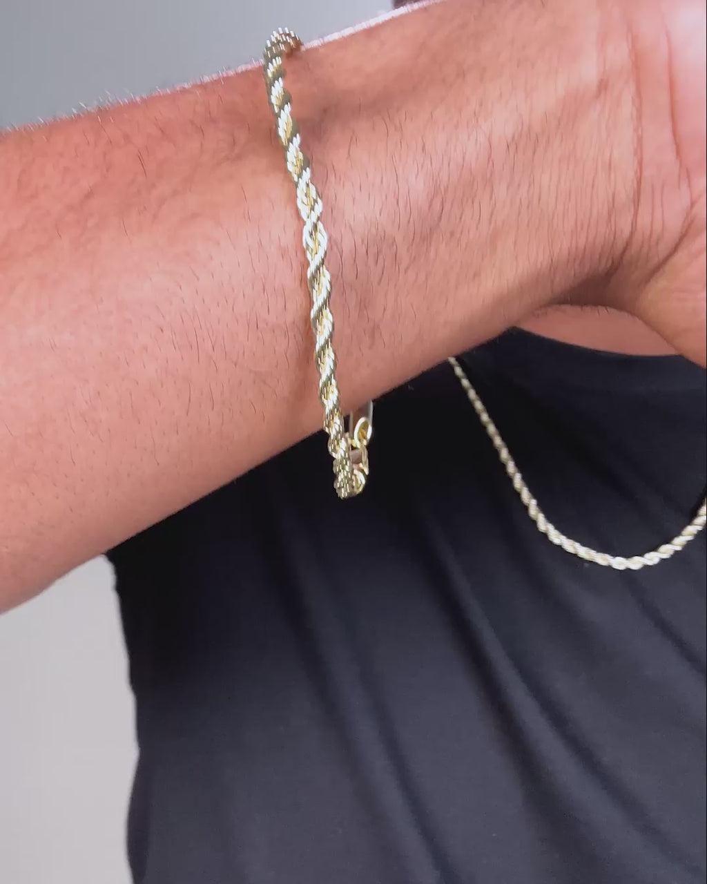 Rowan Rope Chain Bracelet - Gold