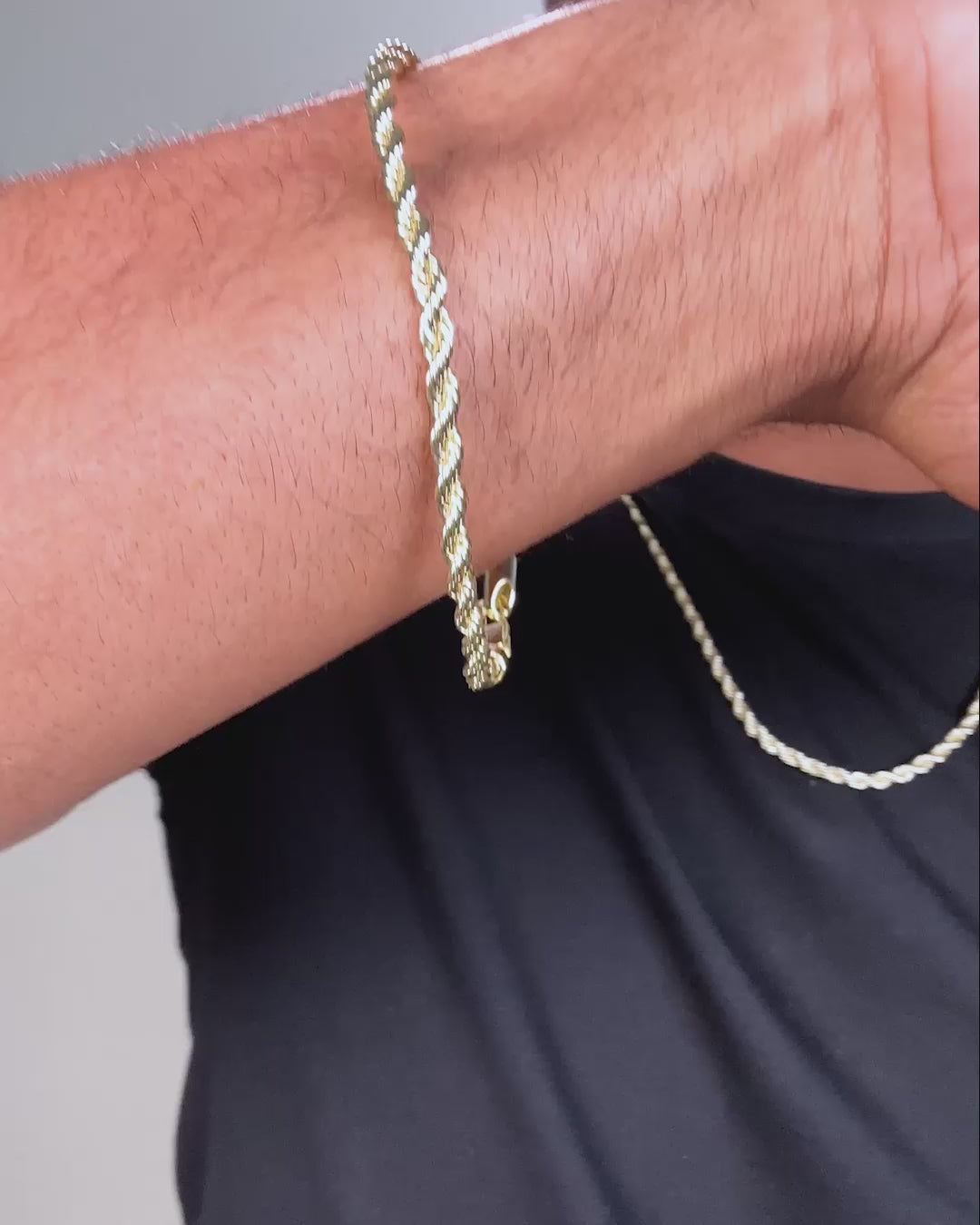 Rowan Rope Chain Bracelet - Gold