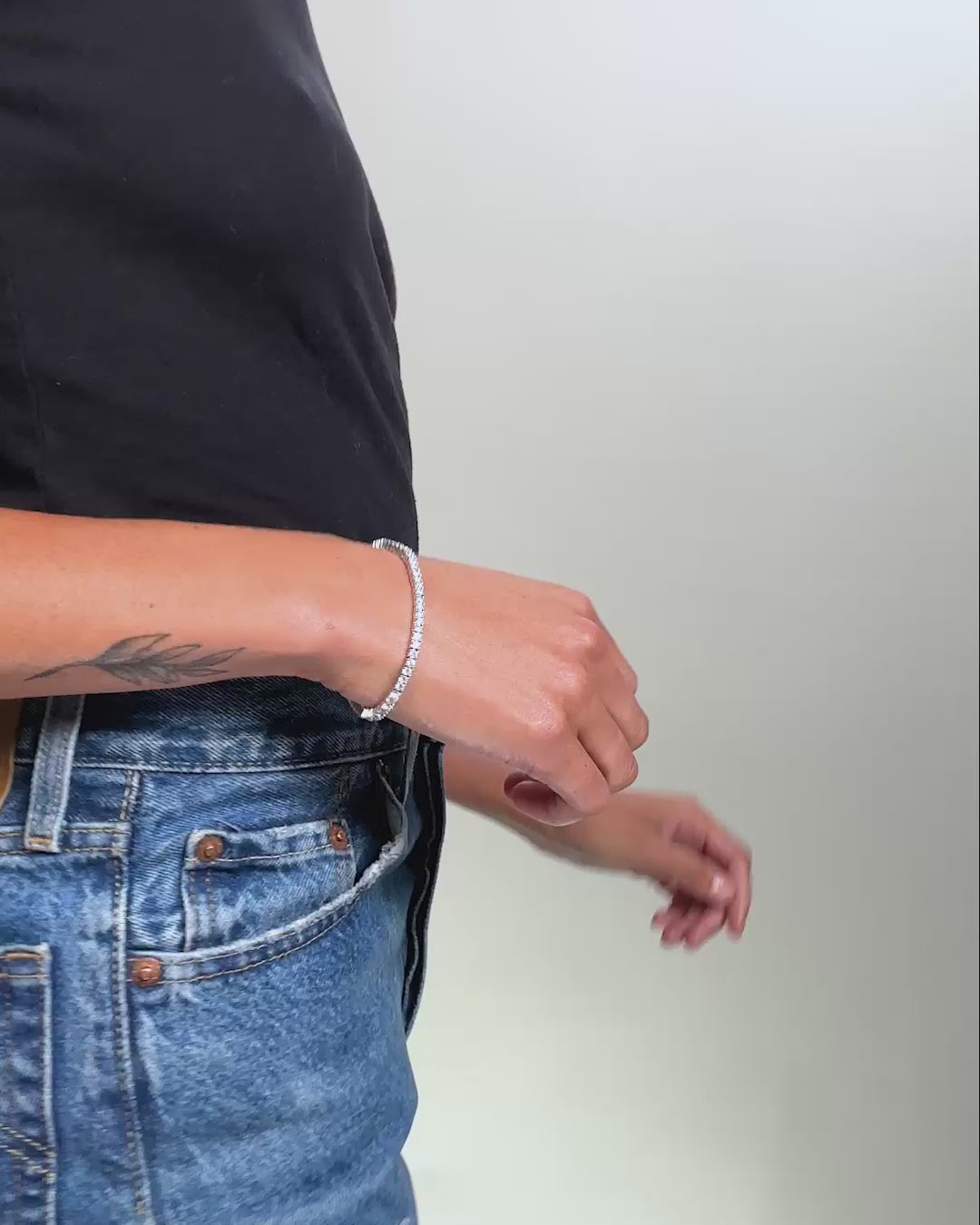 Heiress Tennis Bracelet 3mm - Silver|White Diamondettes