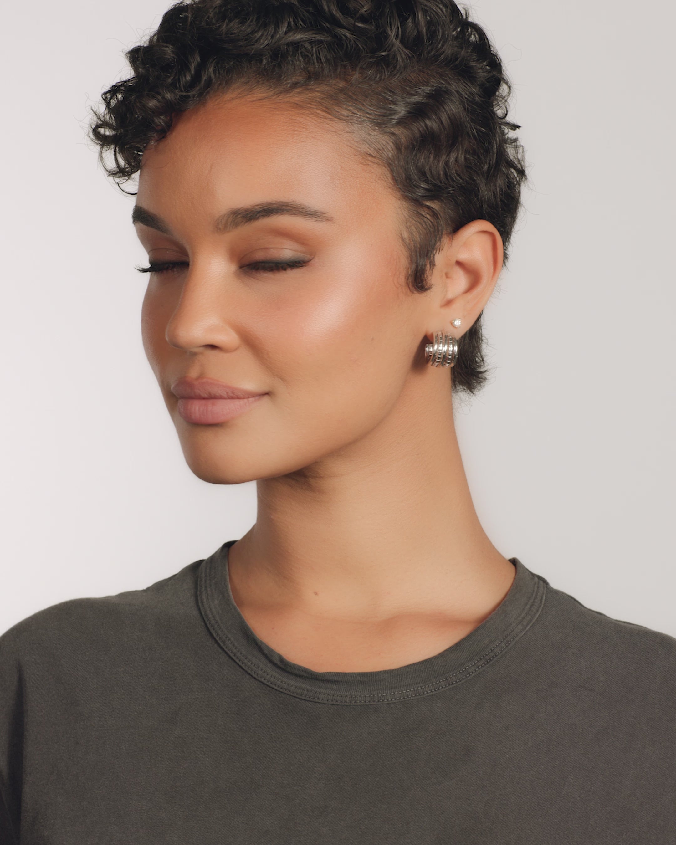Talon 5 Row Hoops - Silver