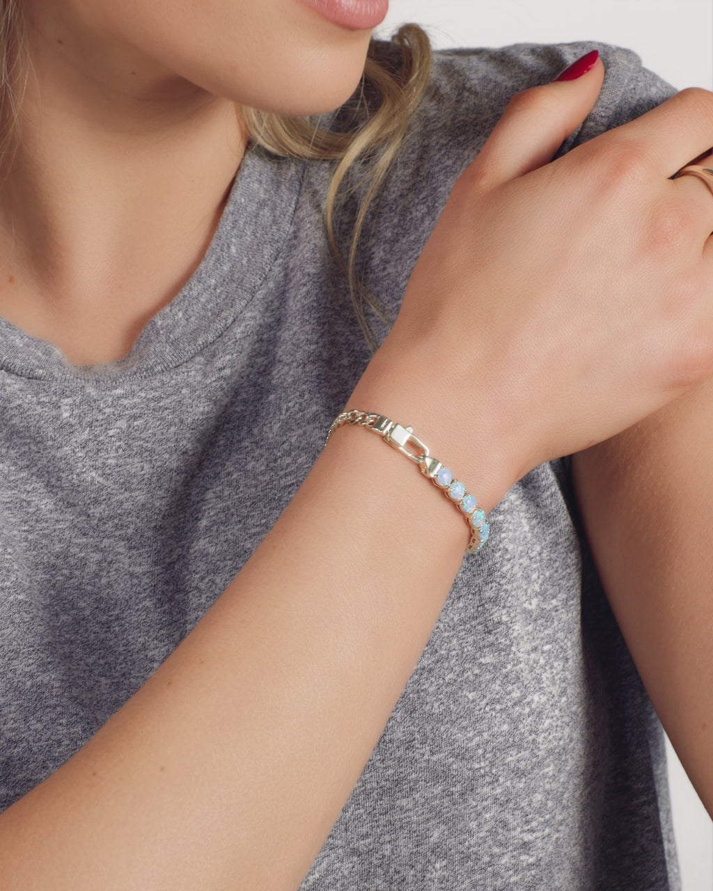 Julian Loves Opals Bracelet 5mm - Gold|Blue Opal