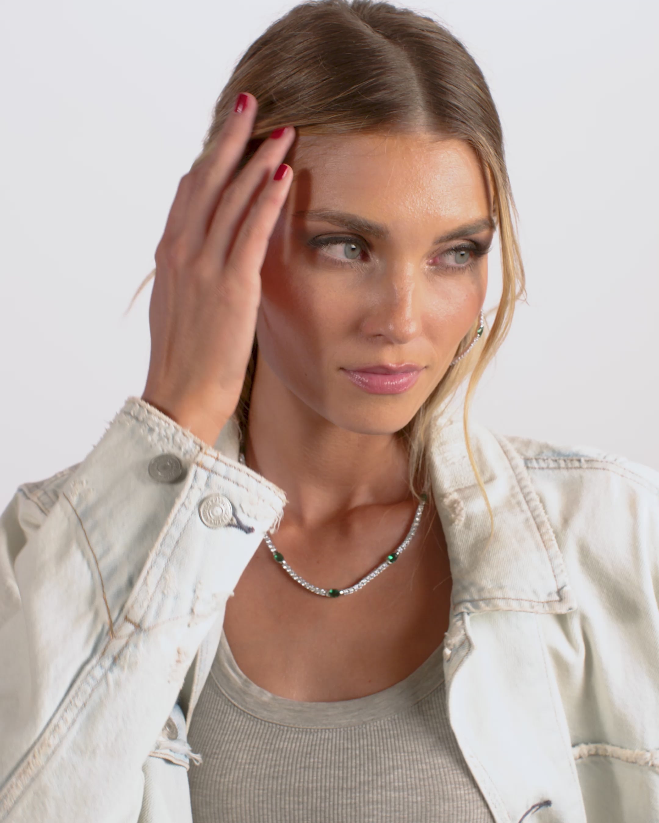 The Maven Hoops 2" - Silver|Emerald