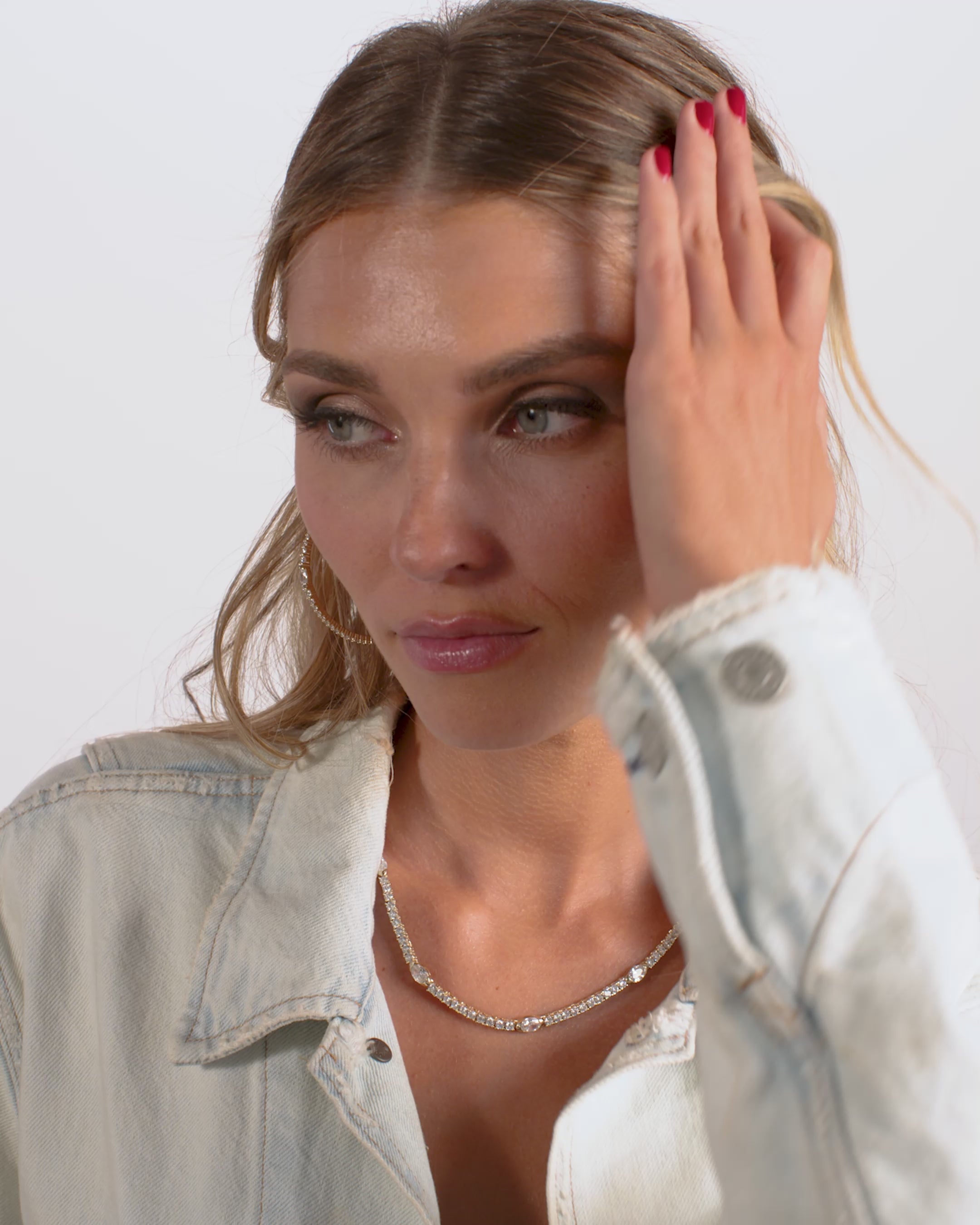 The Maven Hoops 2" - Gold|White Diamondettes