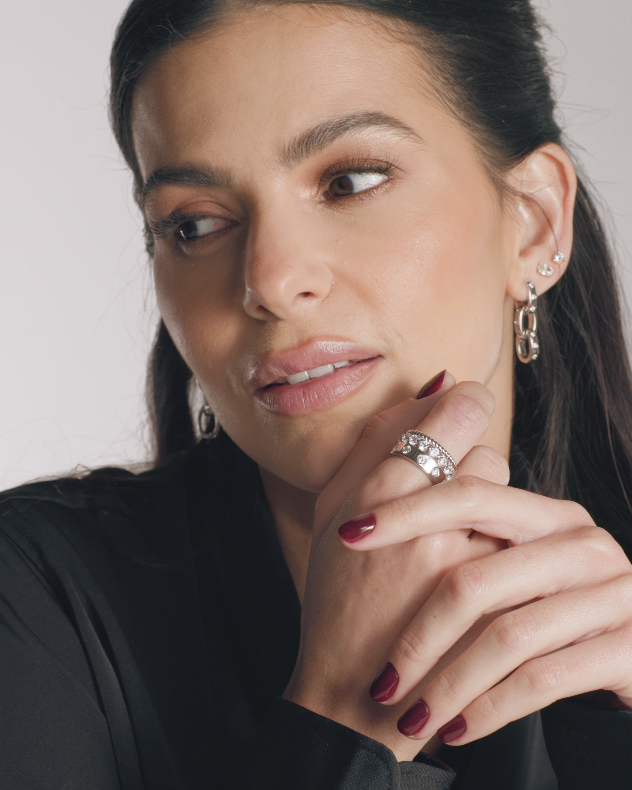 Ashley Venice Ring - Silver|White Diamondettes