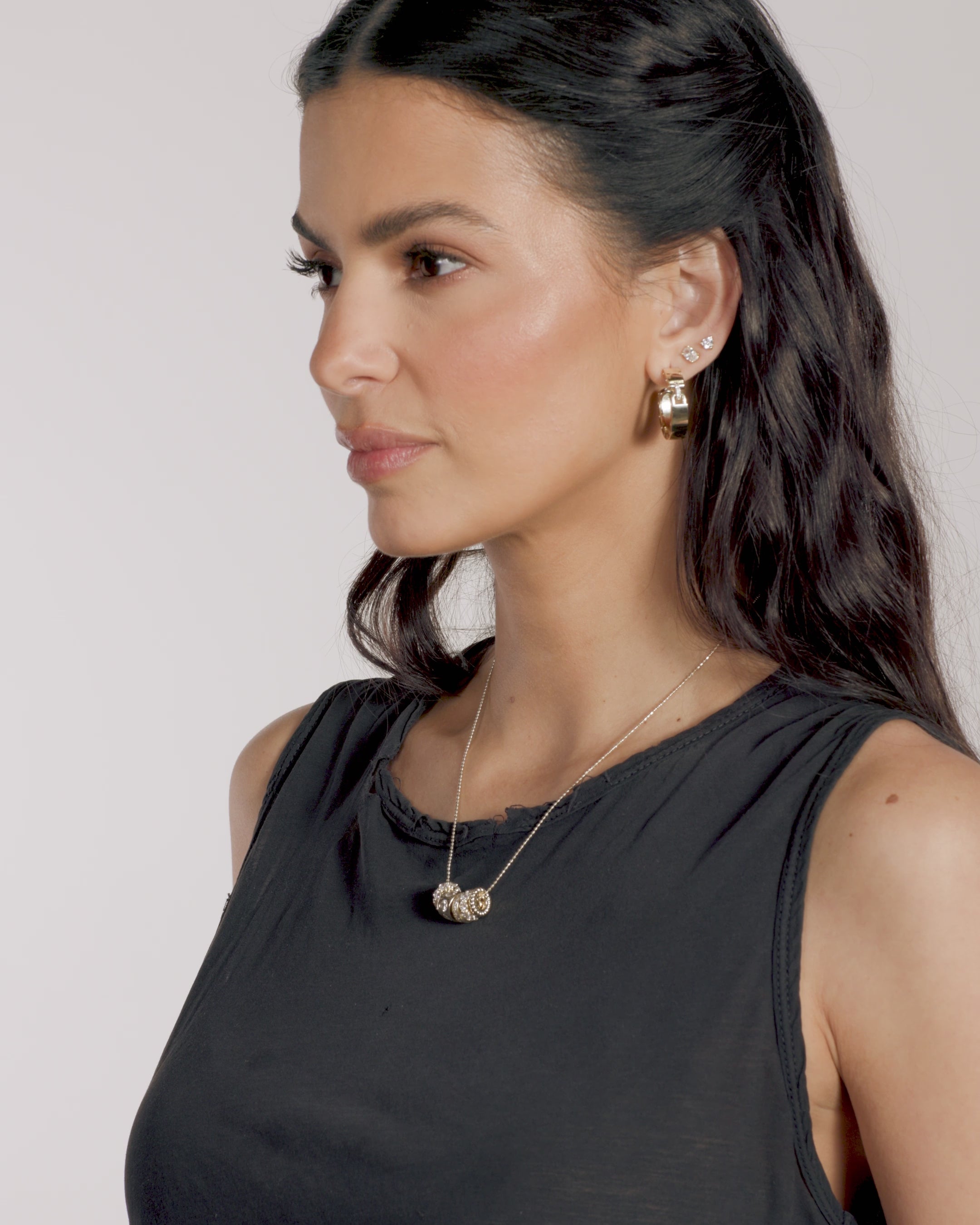 Ashley Venice Necklace - Gold|White Diamondettes