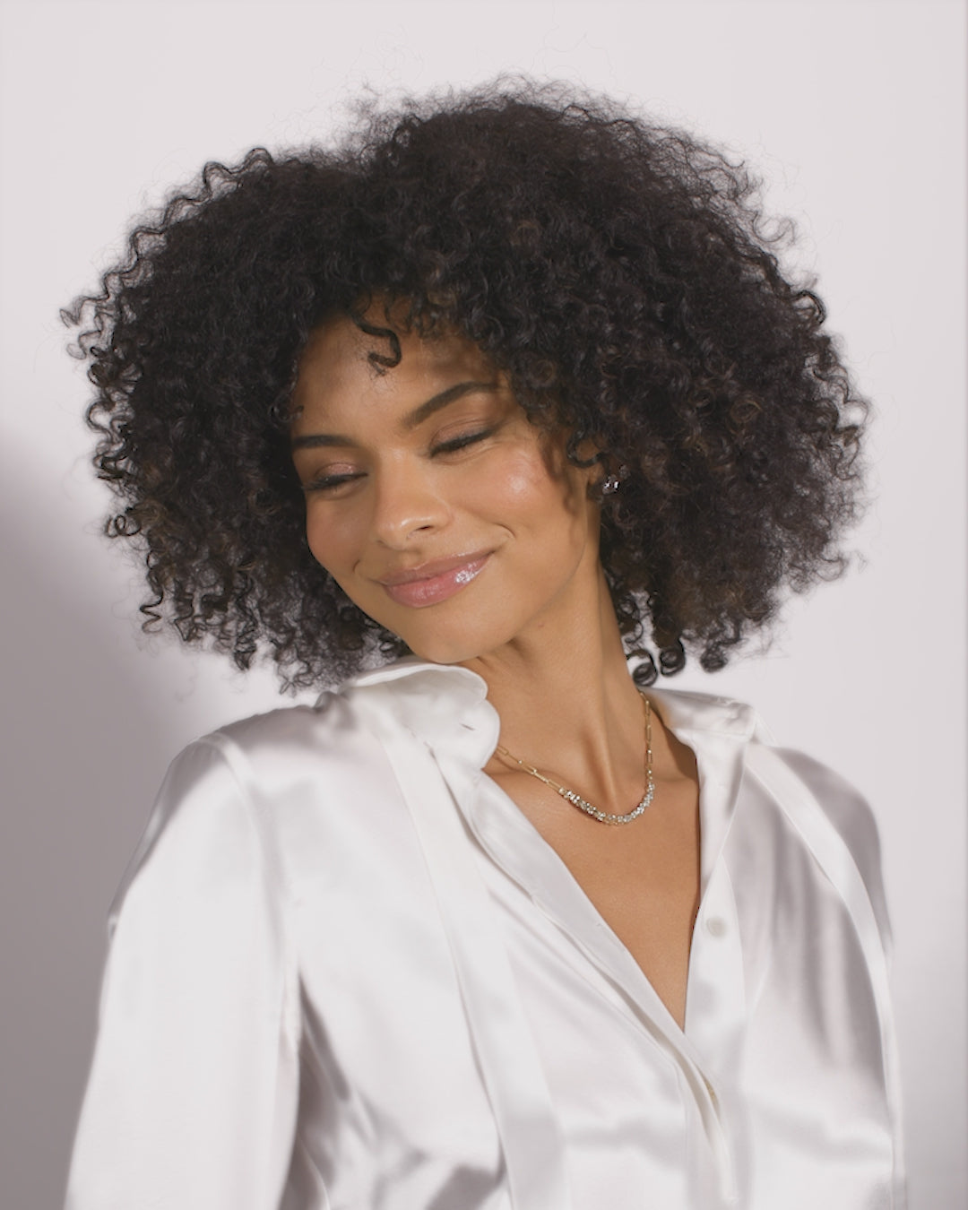 Isla Samantha Tennis Necklace - Gold|White Diamondettes