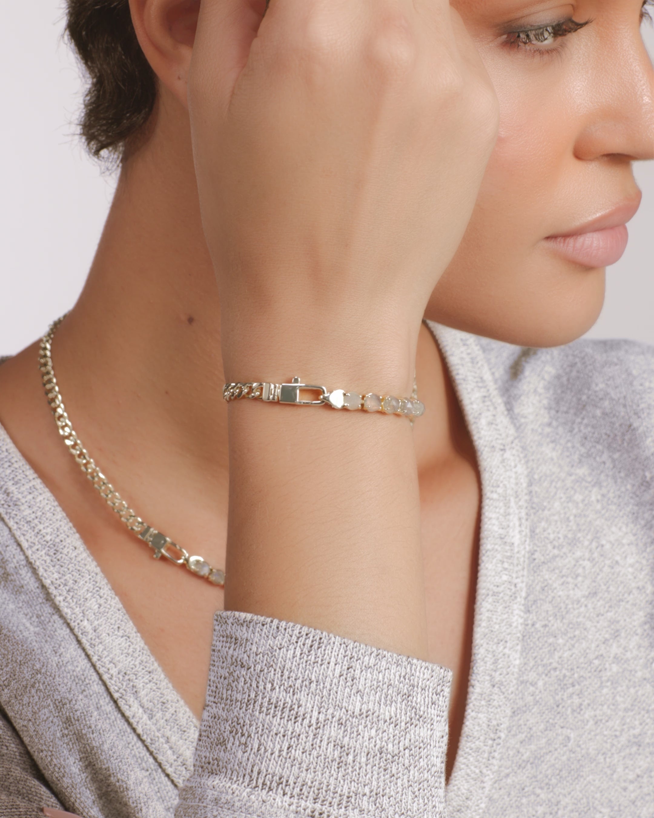 Julian Loves Labradorite Bracelet 5mm - Gold|Labradorite