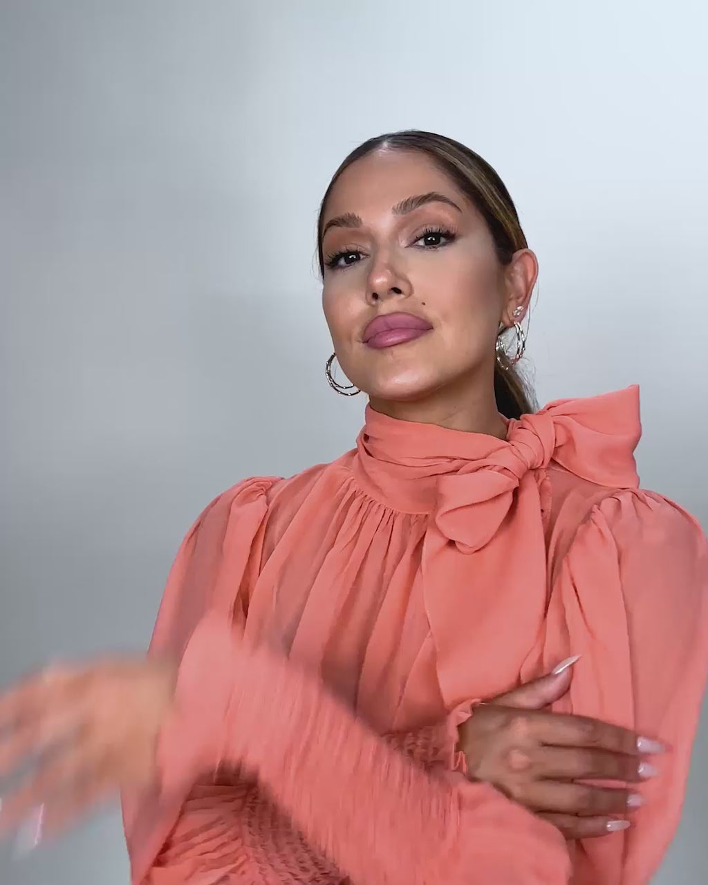 Big Ass Doubled Hoops 1.5" - Gold|White Diamondettes