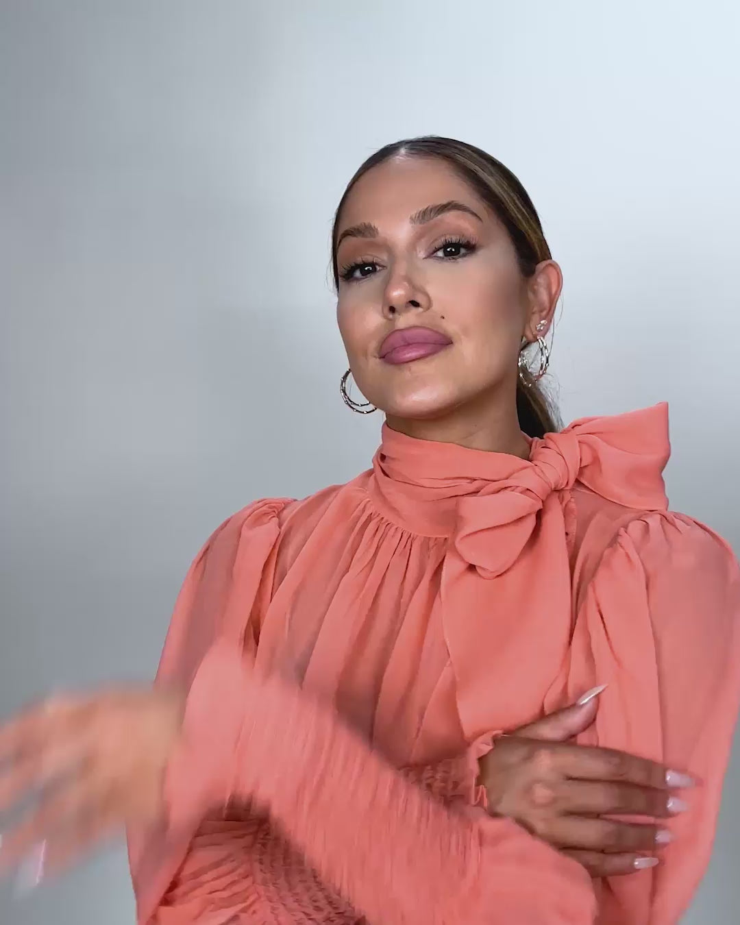 Big Ass Doubled Hoops 1.5" - Gold|White Diamondettes