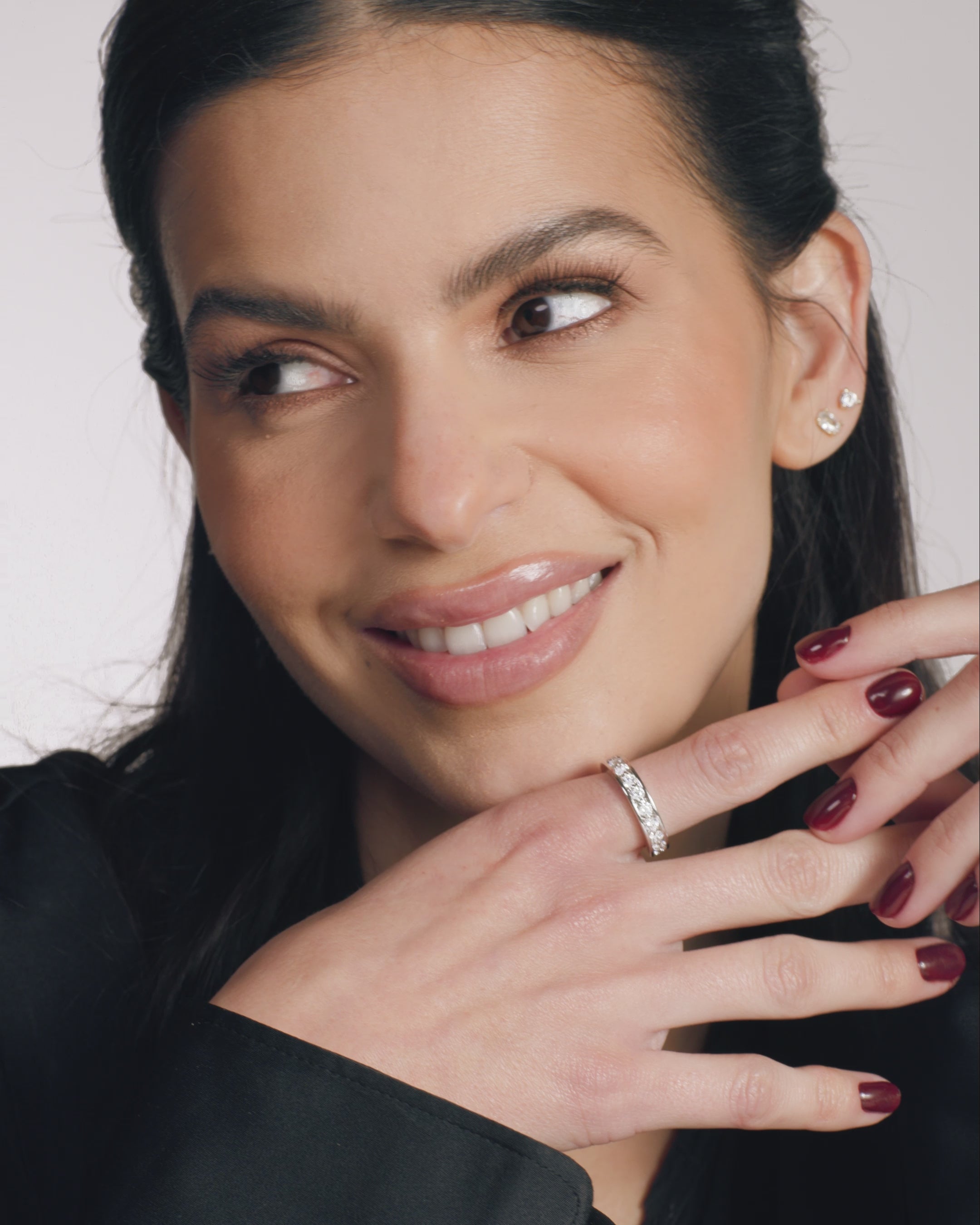 Ashley Infinity Ring - Silver|White Diamondettes