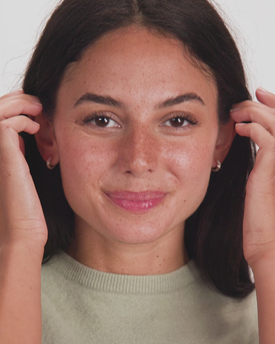 "Oh She Fancy" Graduated Huggies - Gold|White Diamondettes