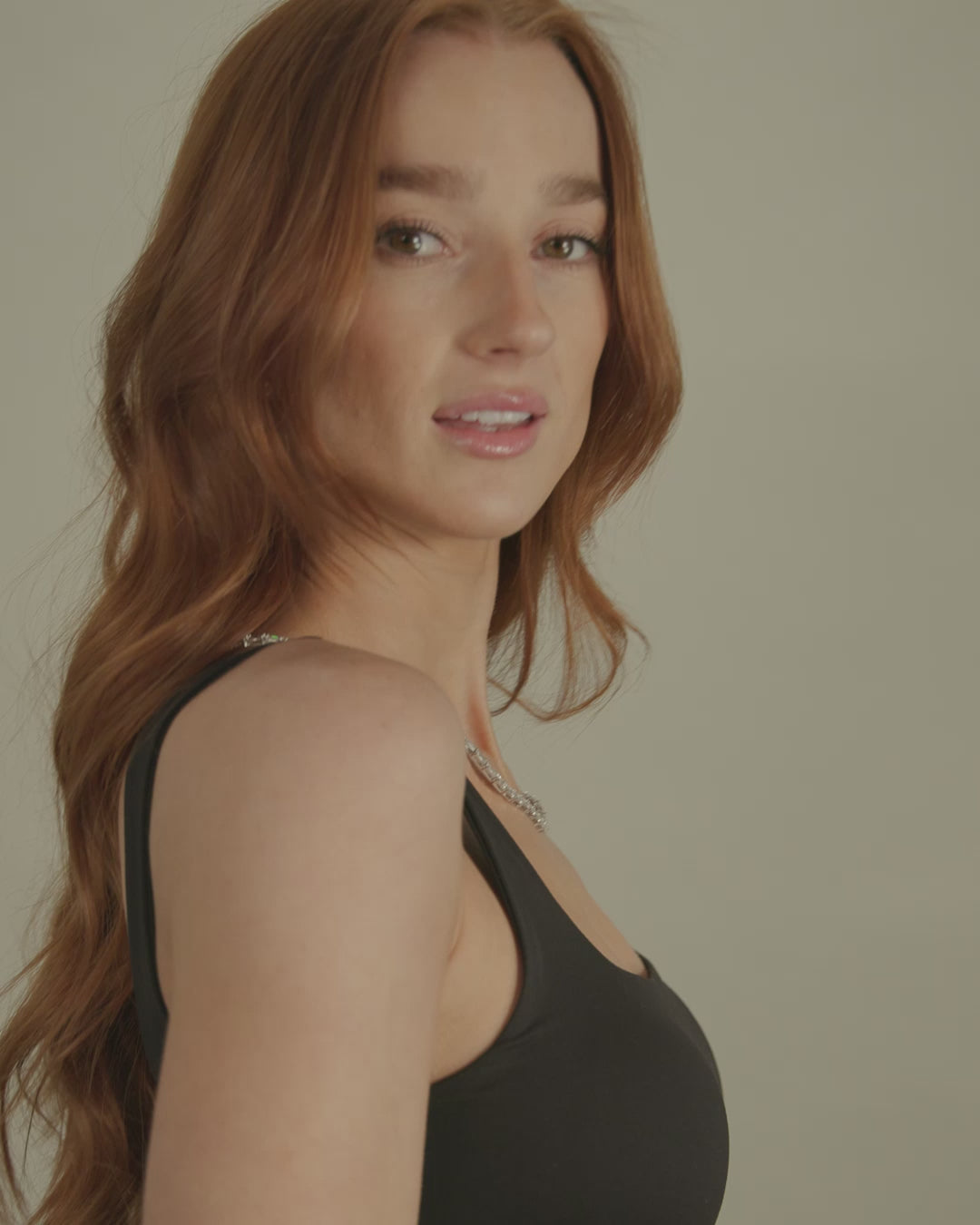 Baby Grand Slam Tennis Necklace 18" - Silver|White Diamondettes