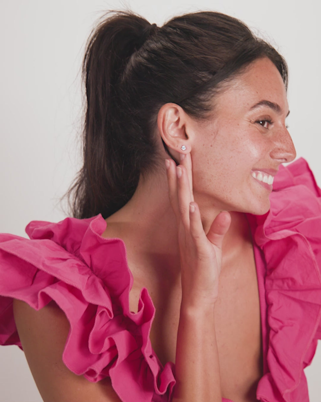 Not Your Basic 4mm Studs - Silver|White Diamondettes