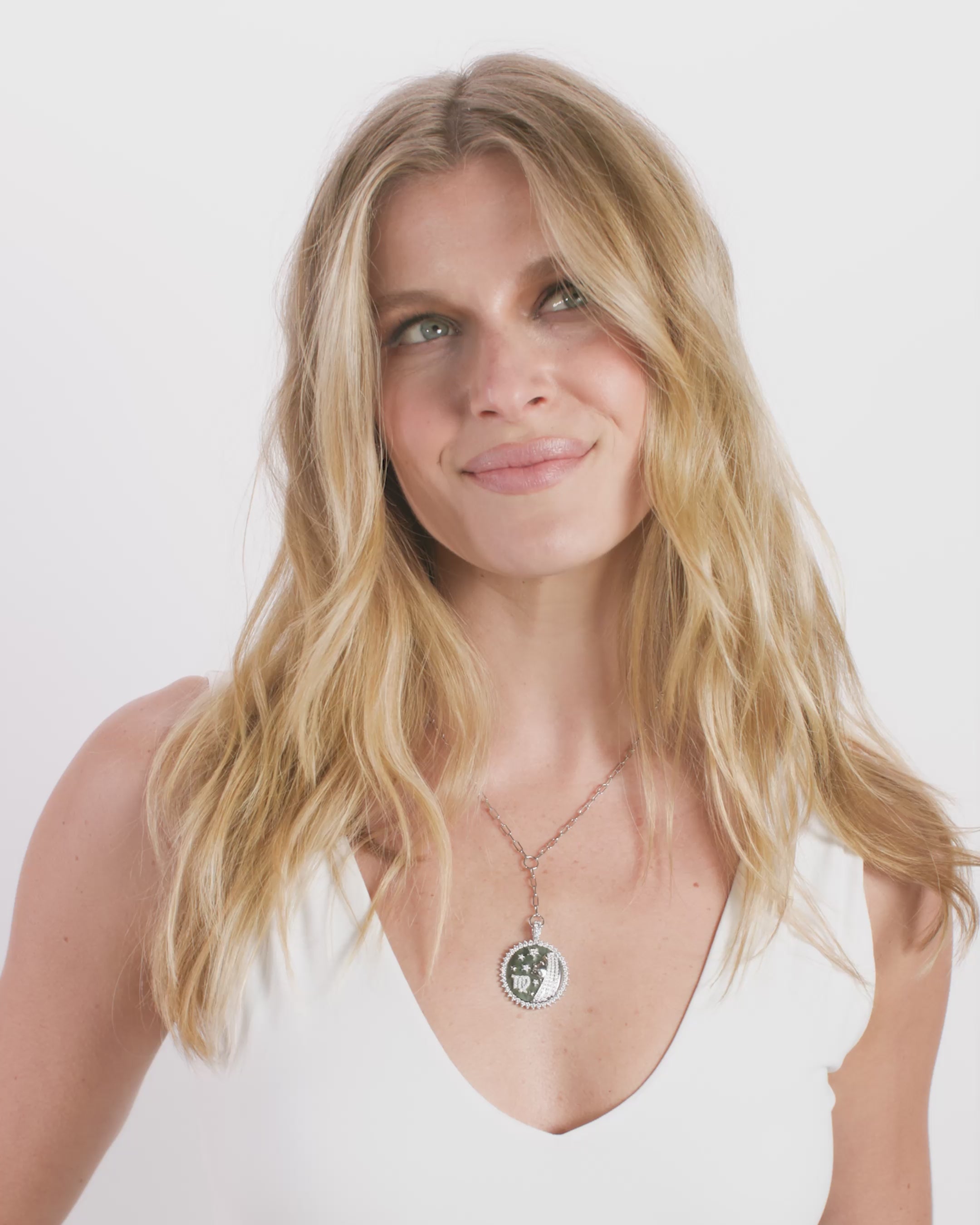 Zodiac Medallion Necklace - Silver Reversible Pendant – Melinda