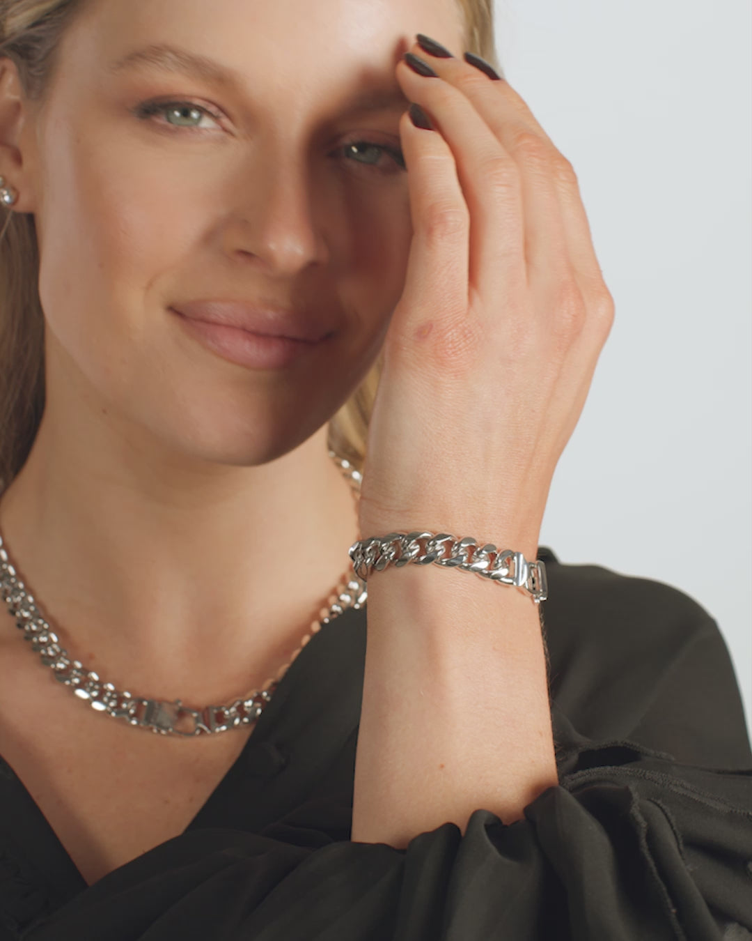 Julian Cuban Chain Bracelet 10.8mm - Silver