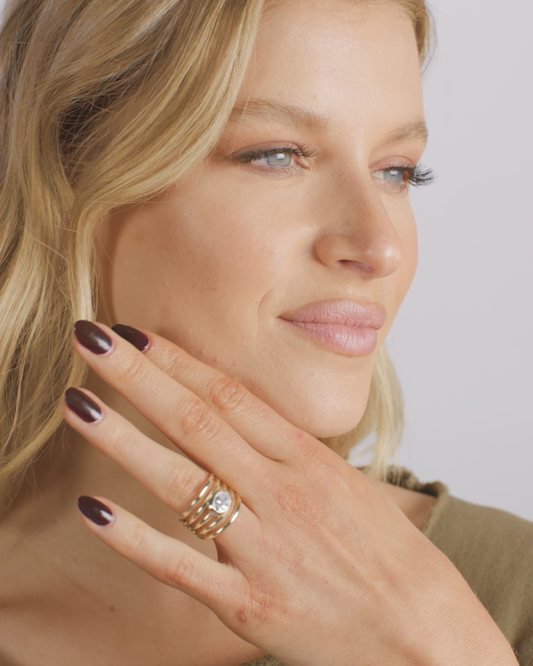 She's a Boss Stacked Ring - Gold|White Diamondettes