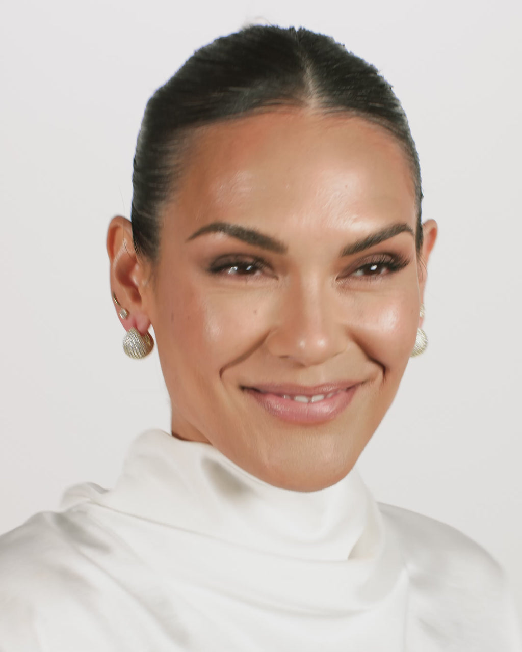 Norah Pavé Earrings - Gold|White Diamondettes