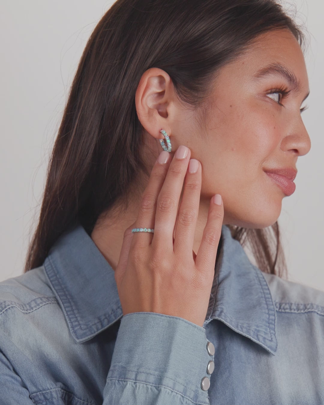 Heiress Ombré Ring - Silver|Blue Opal Ombré