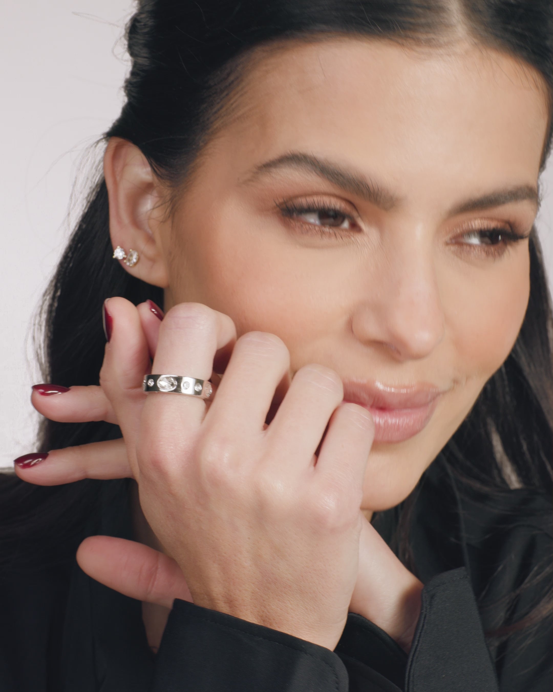 Ashley Sunset Ring - Silver|White Diamondettes