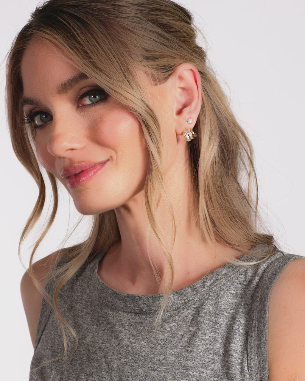 Ashley Venice Earring - Gold|White Diamondettes