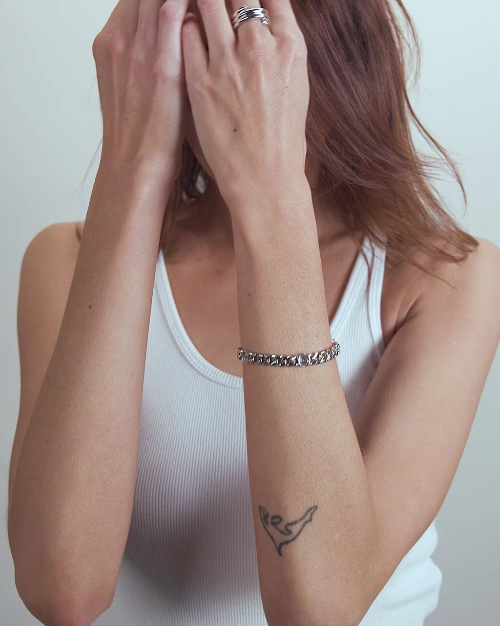 Julian Triple Diamond Bracelet 7mm - Silver|White Diamondettes