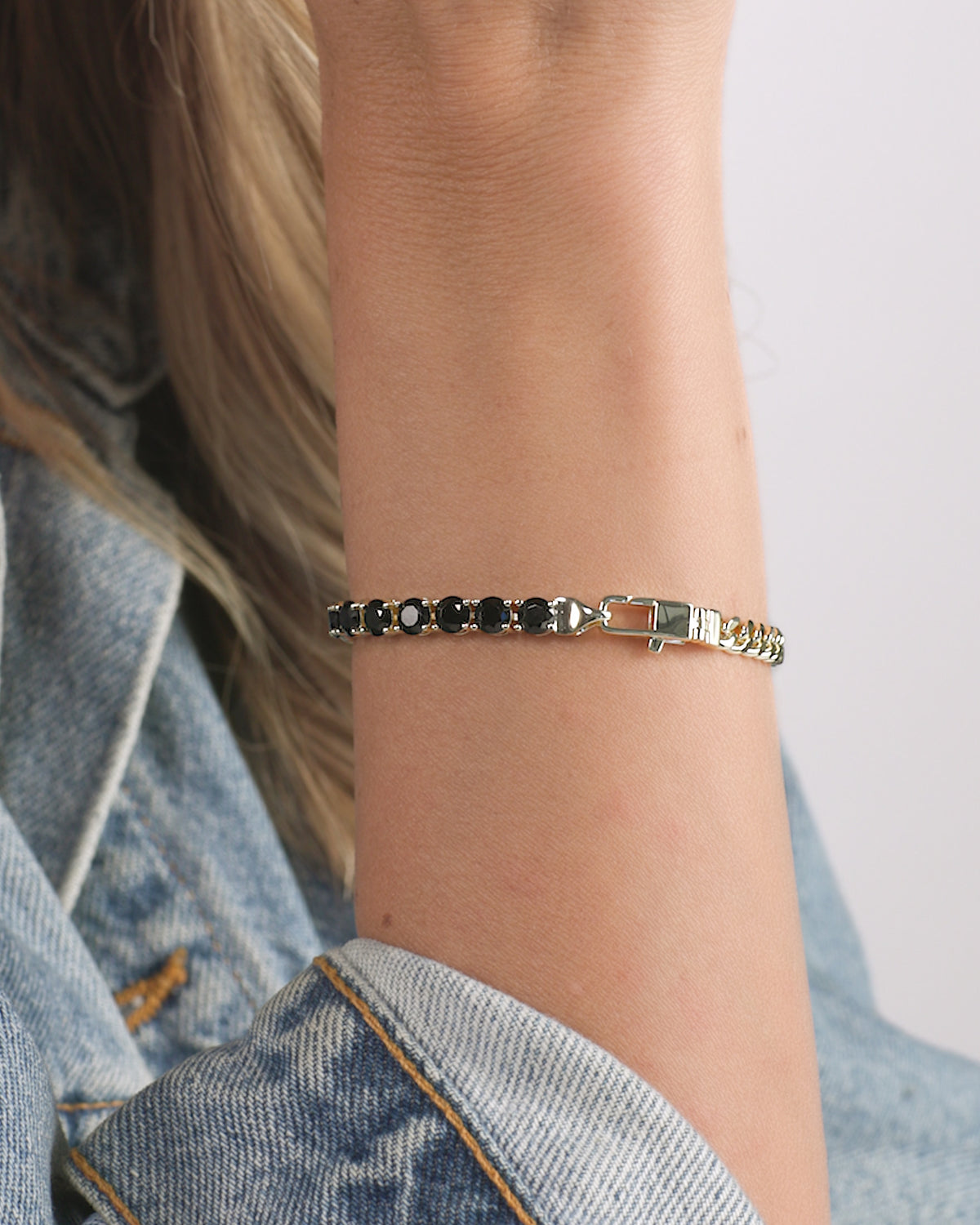 Julian Loves Diamonds Bracelet 5mm - Gold|Black Diamondettes