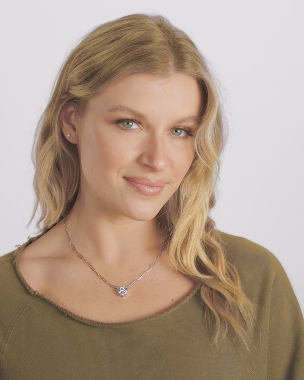 Samantha Loves You More Necklace - Silver|White Diamondettes