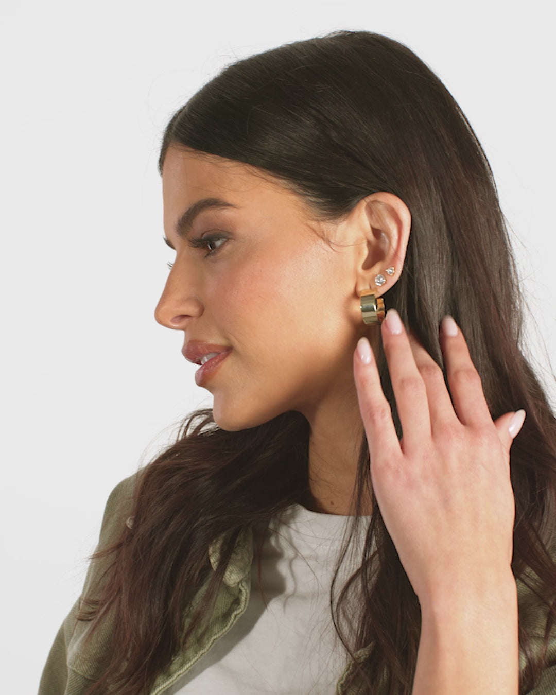 Atlas Hoops .75" - Gold